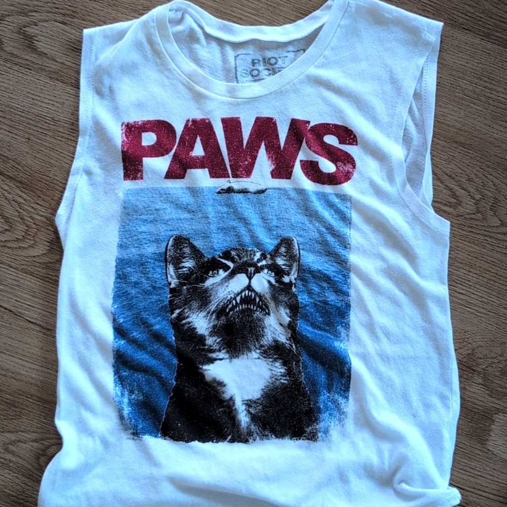 Vintage cat muscle tank